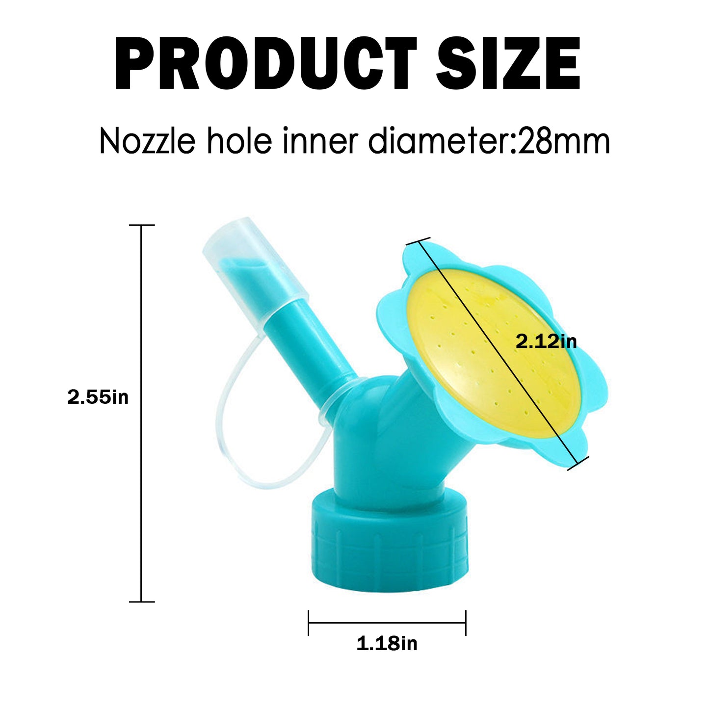 3 Counts Double Head Bottle Cap Sprinkler, Small Plastic Watering Spout for Indoor Pot Plant, Garden Bonsai Watering Tool, Mixed Color