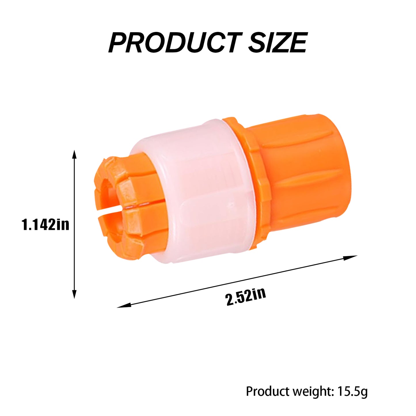 6 Counts Universal Tap Water Connector, Orange Faucet Hose Adapter for indoor and outdoor use, Garden Watering Irrigation Tool