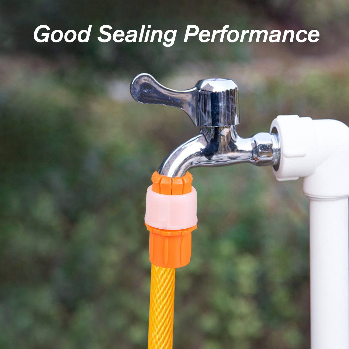 6 Counts Universal Tap Water Connector, Orange Faucet Hose Adapter for indoor and outdoor use, Garden Watering Irrigation Tool