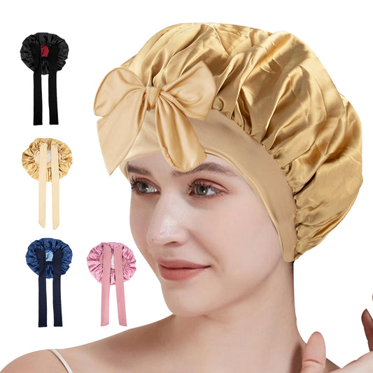 5.TK-双色浴帽带飘带-004棕