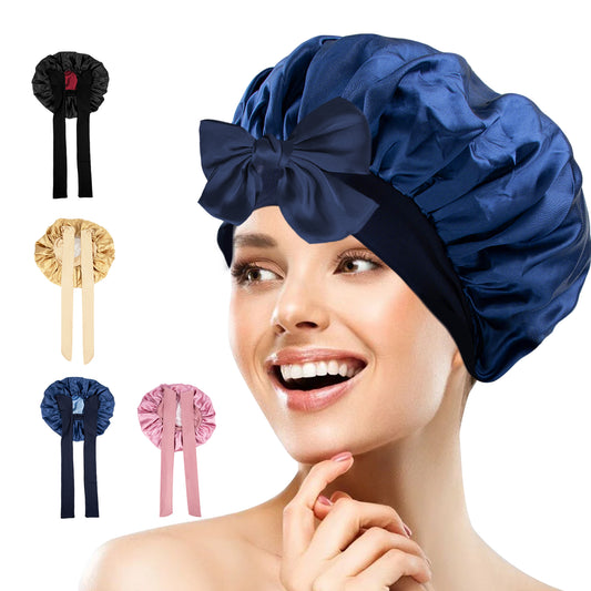 5.TK-双色浴帽带飘带-002蓝