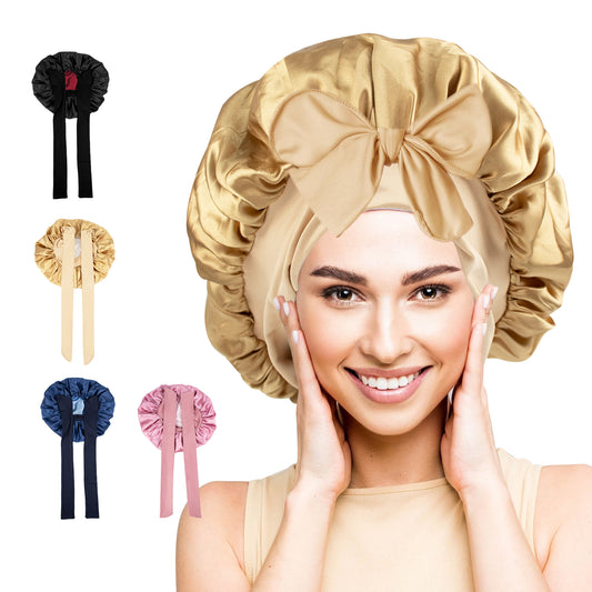 5.TK-双色浴帽带飘带-005棕