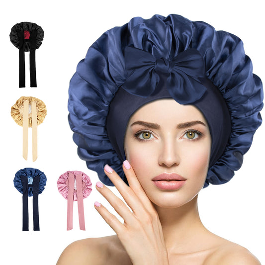 5.TK-双色浴帽带飘带-001蓝