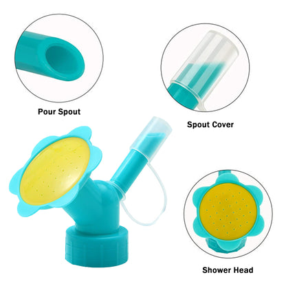 3 Counts Double Head Bottle Cap Sprinkler, Small Plastic Watering Spout for Indoor Pot Plant, Garden Bonsai Watering Tool, Mixed Color