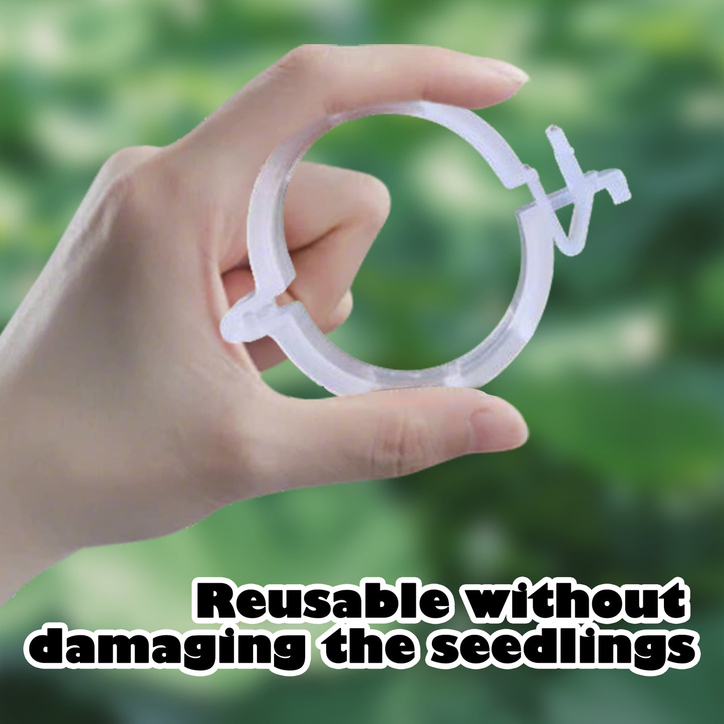 100 Counts Plant Support Clips, Tomato Plastic Trellis Clips, Garden Support Clips for Grape Tomato Vine Vegetables Plants for Upright and Healthy Growth, White