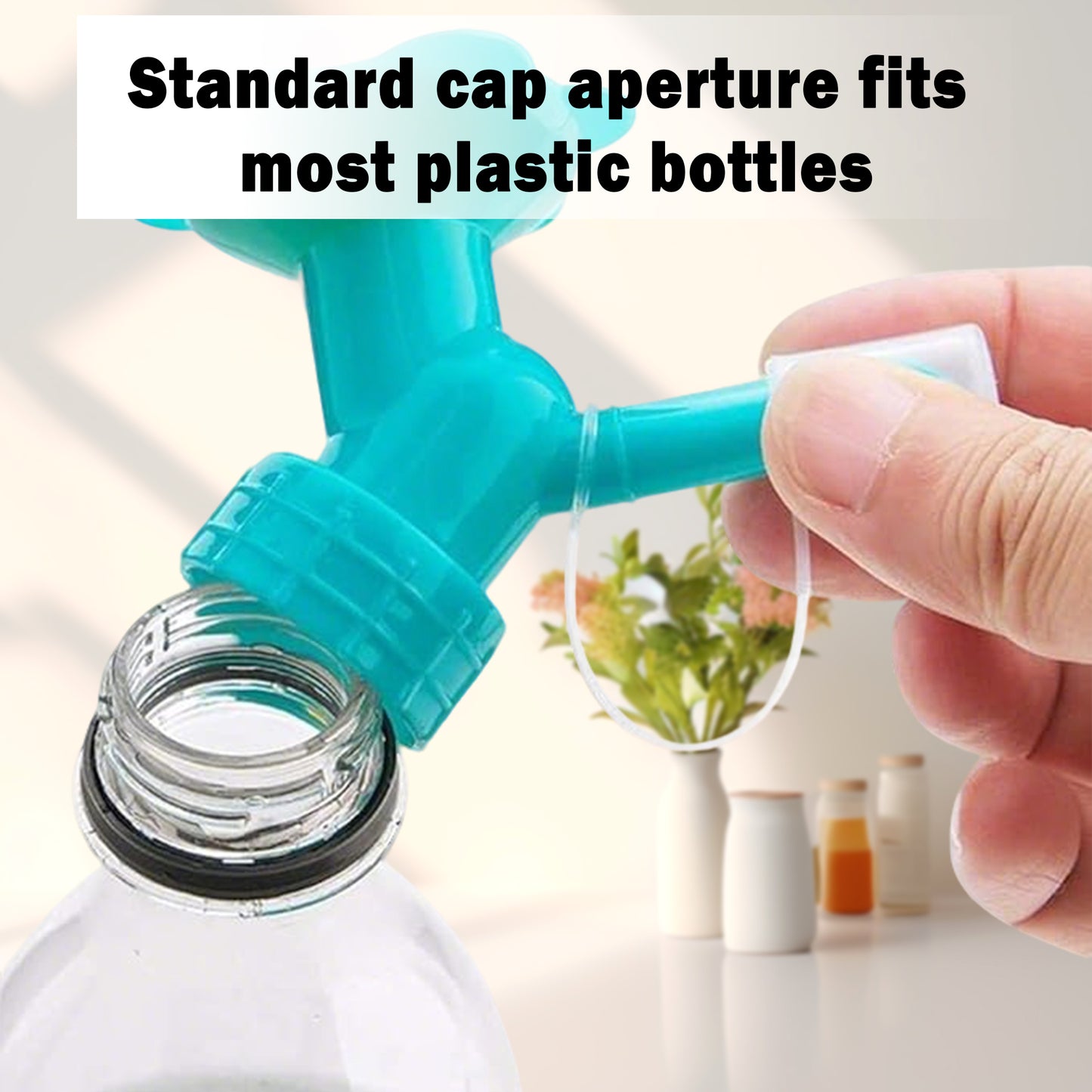 3 Counts Double Head Bottle Cap Sprinkler, Small Plastic Watering Spout for Indoor Pot Plant, Garden Bonsai Watering Tool, Mixed Color