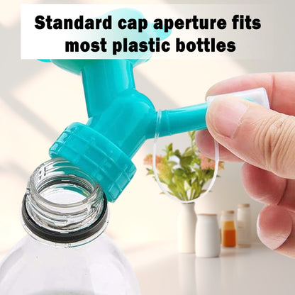 3 Counts Double Head Bottle Cap Sprinkler, Small Plastic Watering Spout for Indoor Pot Plant, Garden Bonsai Watering Tool, Mixed Color